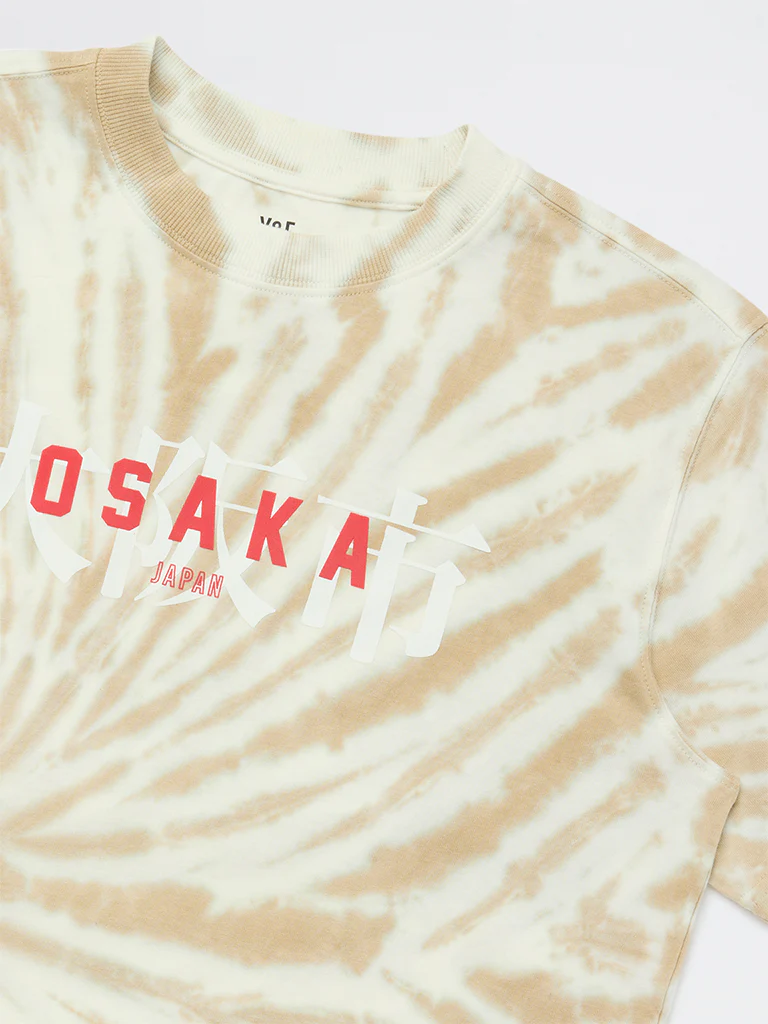 Y&F Kids Boys Beige Tie-Dye Cotton T-Shirt - Image 3