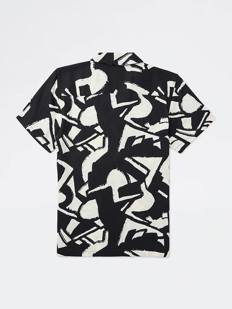 Y&F Kids Boys Black Abstract Pattern Shirt - Image 2