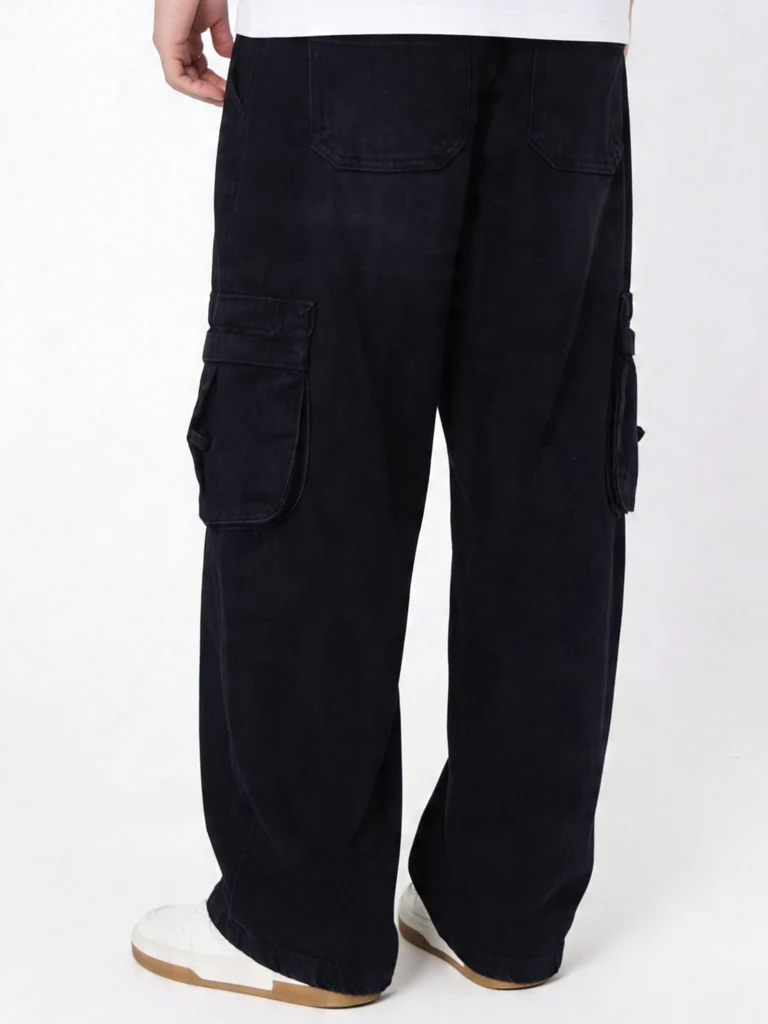 Y&F Kids Boys Black Cargo Straight Jeans - Image 2