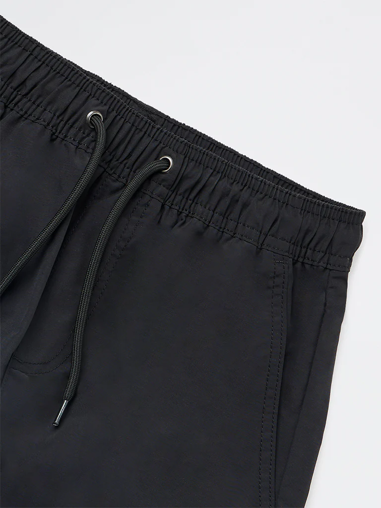 Y&F Kids Boys Black Mid-Rise Cotton-Blend Cargo Pants - Image 5