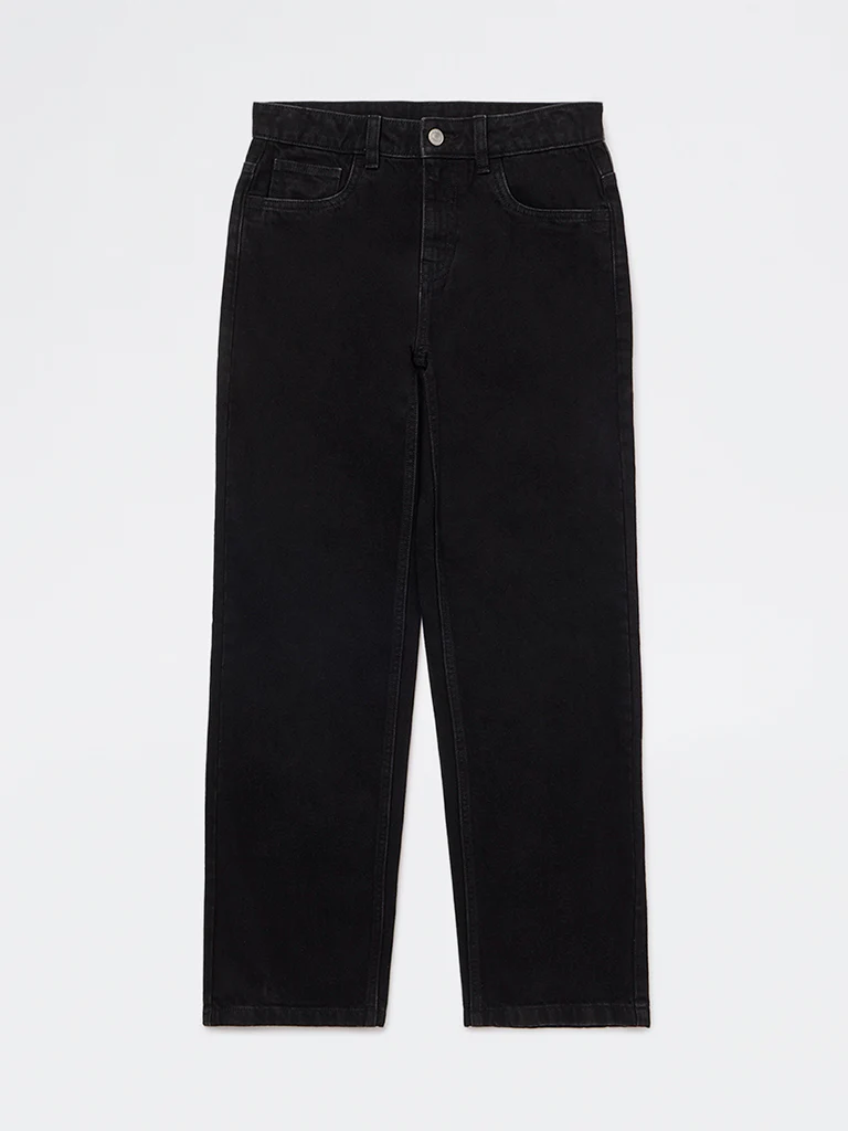 Y&F Kids Boys Black Mid-Rise Jeans