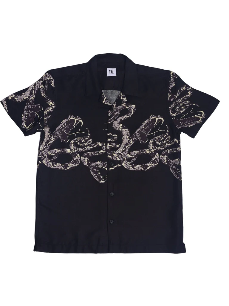 Y&F Kids Boys Black Printed Shirt - Image 3