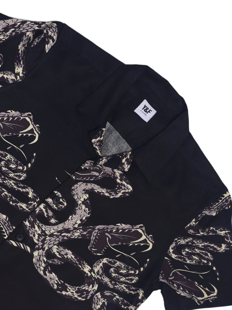 Y&F Kids Boys Black Printed Shirt - Image 5