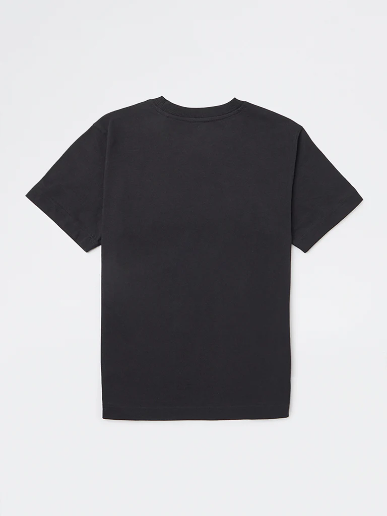 Y&F Kids Boys Black Text Detailed Cotton T-Shirt - Image 3