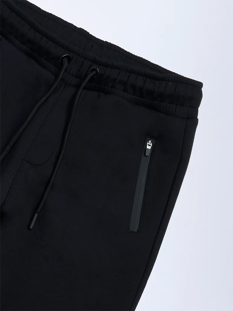 Y&F Kids Boys Black Typographic Mid-Rise Pants - Image 3