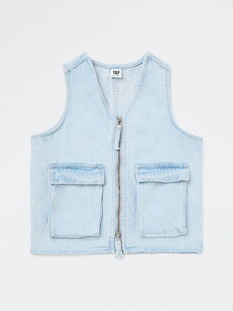 Y&F Kids Boys Blue Denim Jacket - Image 3