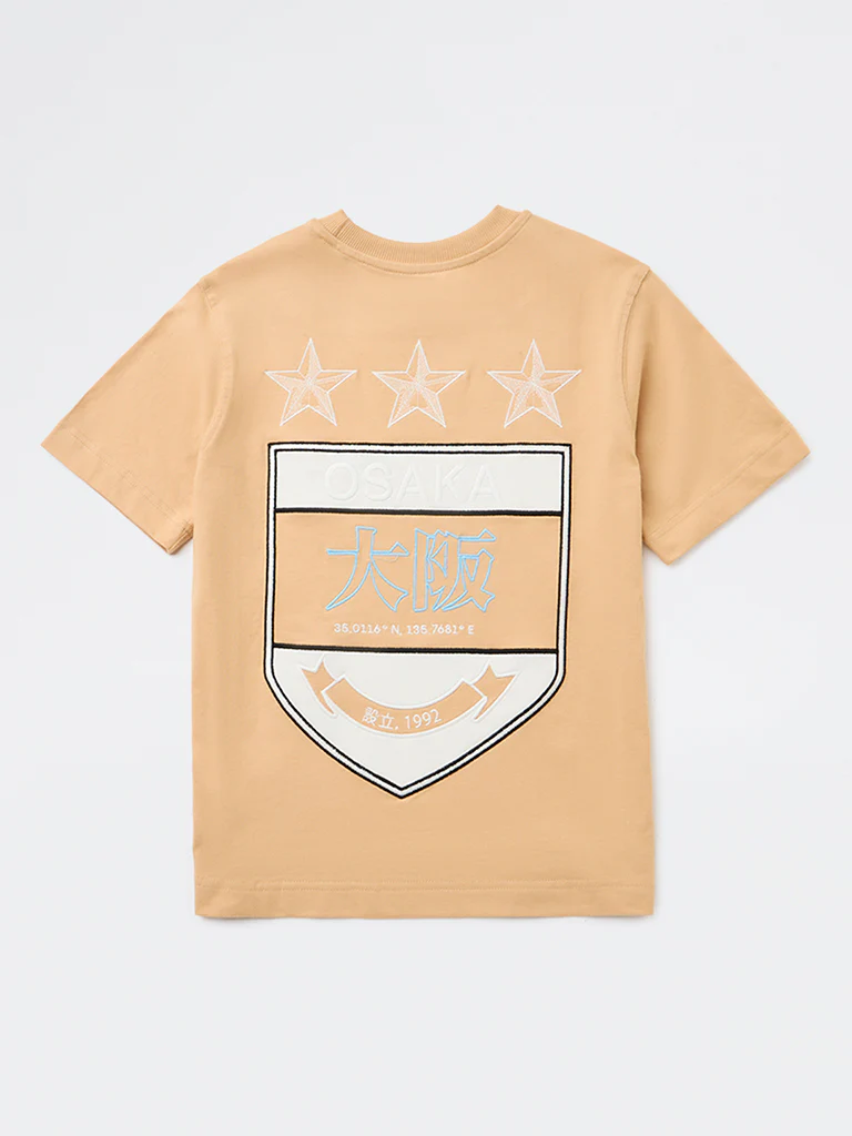 Y&F Kids Boys Brown Graphic Printed Cotton T-Shirt - Image 2