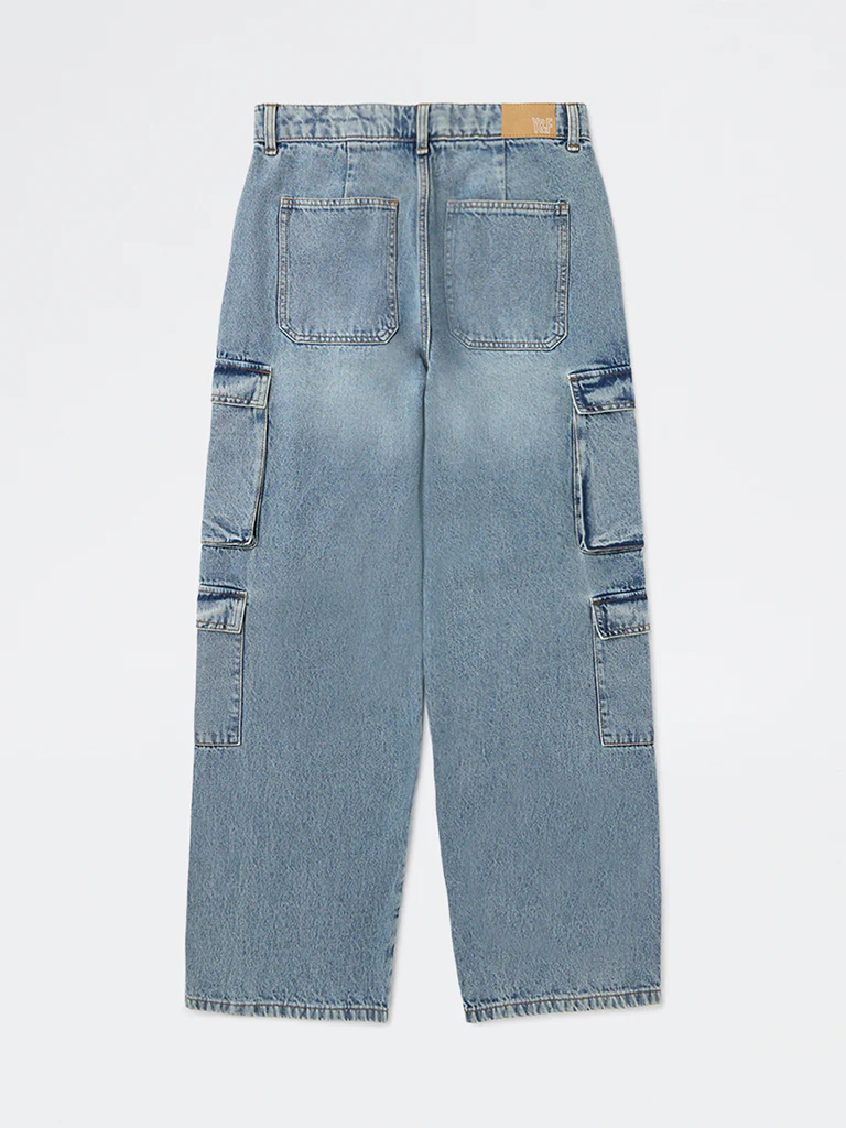 Y&F Kids Boys Light Blue Washed Mid-Rise Jeans - Image 2