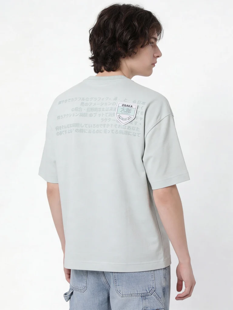 Y&F Kids Boys Lime Printed Cotton T-Shirt - Image 2