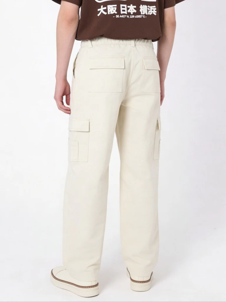 Y&F Kids Boys Off-White Mid-Rise Relaxed-Fit Jeans - Image 2