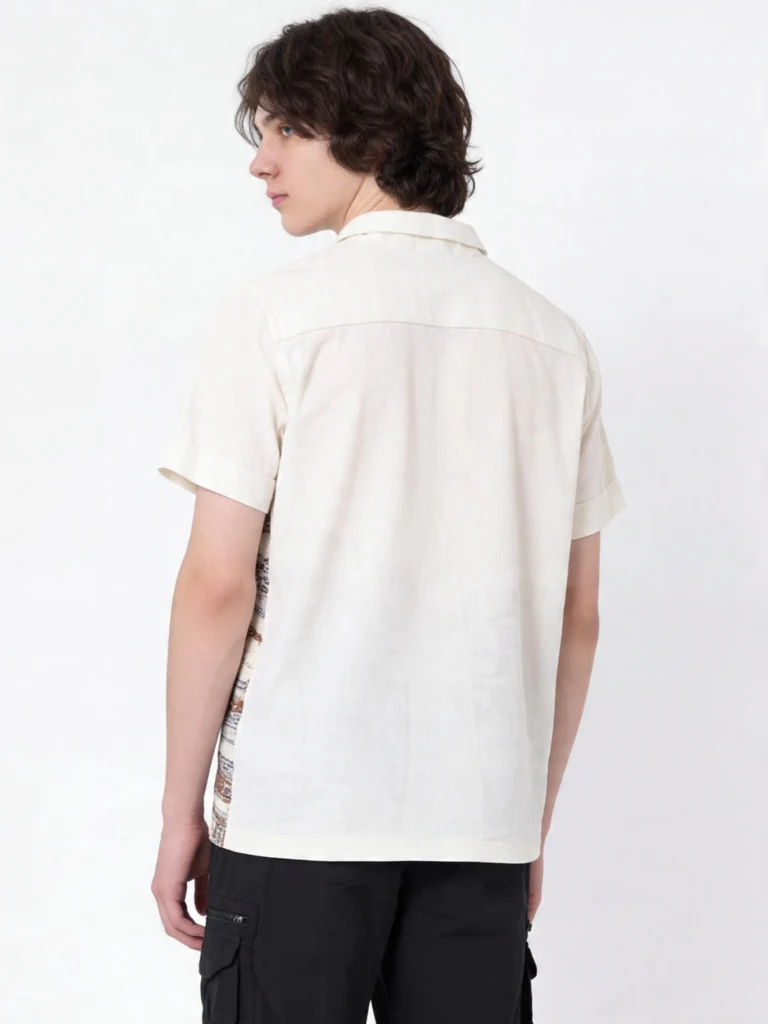Y&F Kids Boys Off-White Scenic-Inspired Shirt - Image 2