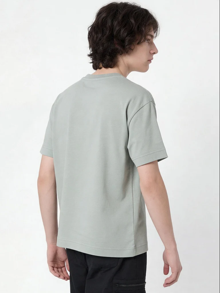 Y&F Kids Boys Sage Printed Cotton T-Shirt - Image 2