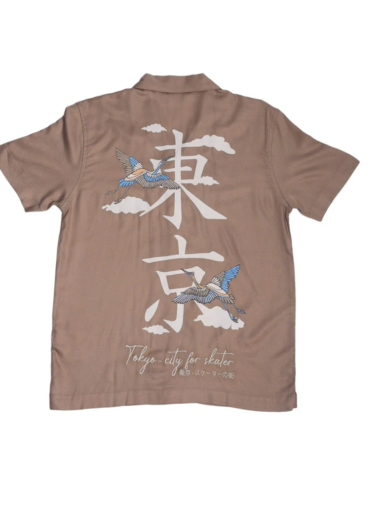 Y&F Kids Boys Taupe Printed Shirt - Image 4