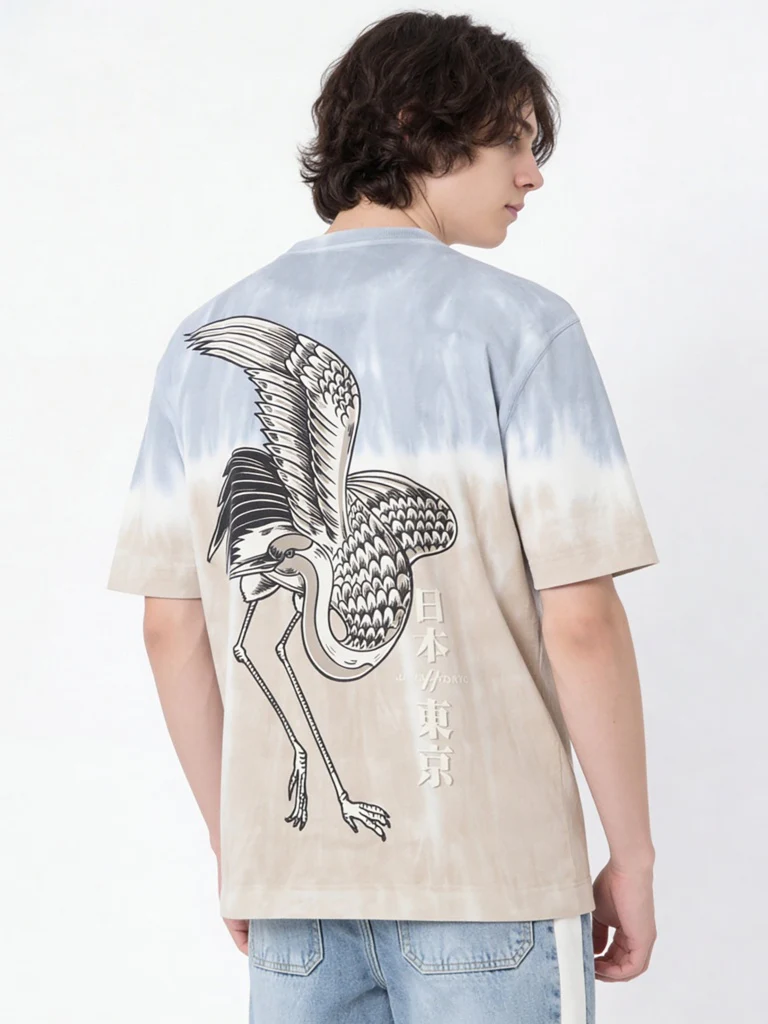 Y&F Kids Boys Taupe Tie-Dye Cotton T-Shirt - Image 2