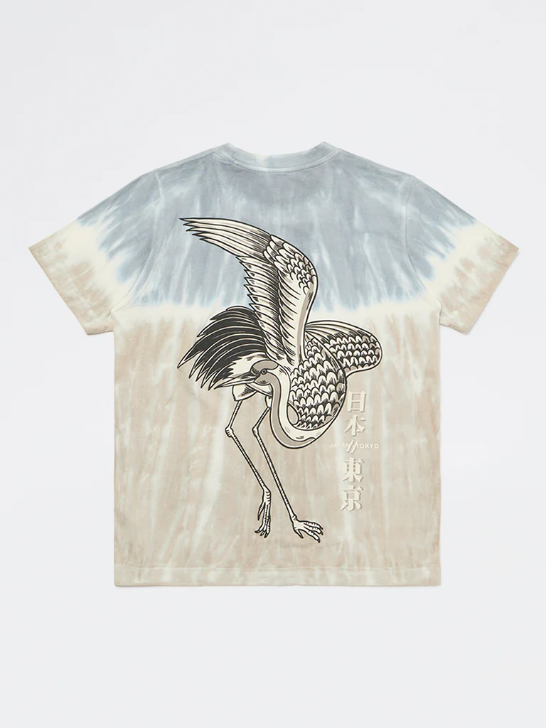Y&F Kids Boys Taupe Tie-Dye Cotton T-Shirt - Image 4