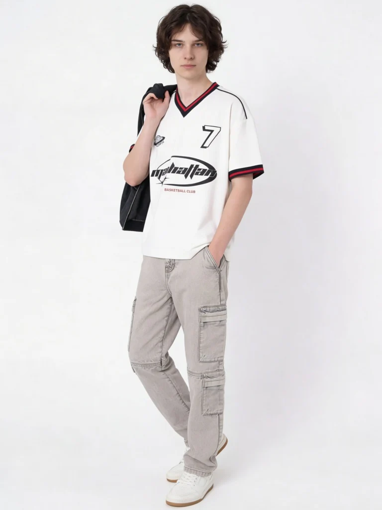 Y&F Kids Boys White Graphic Printed T-Shirt