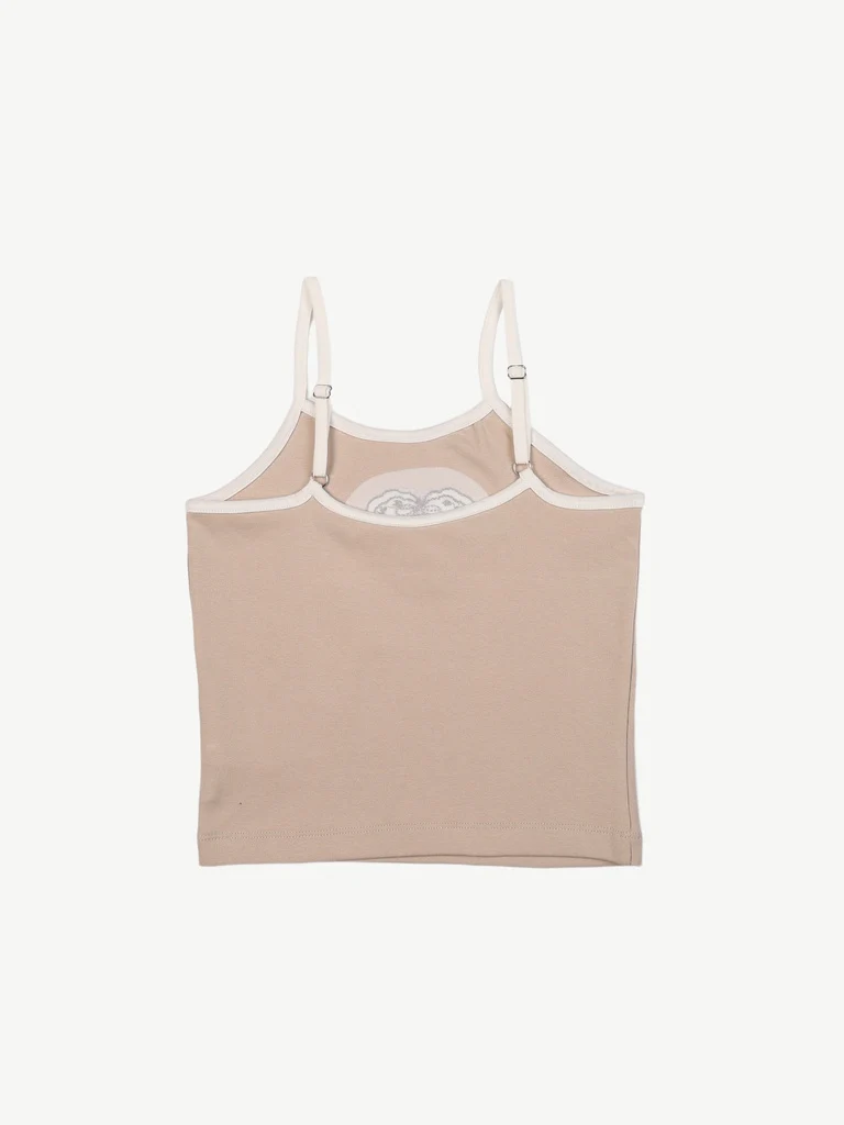 Y&F Kids Girls Beige Printed Cotton-Blend Top - Image 4