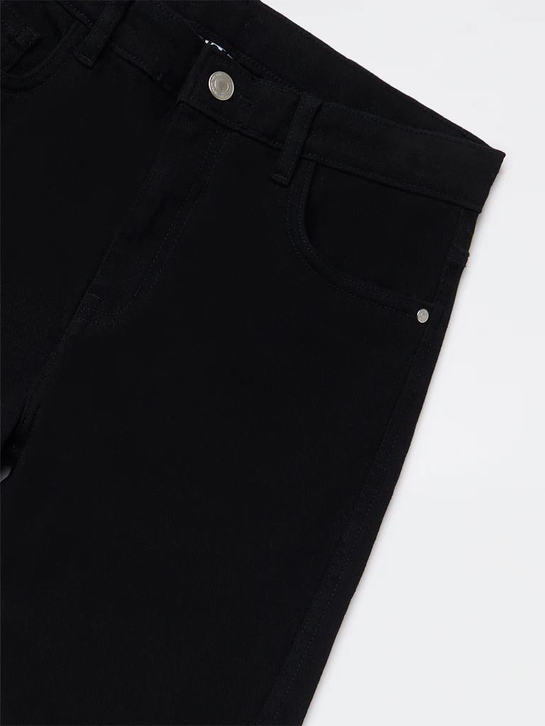 Y&F Kids Girls Black Bootcut High-Rise Jeans - Image 4