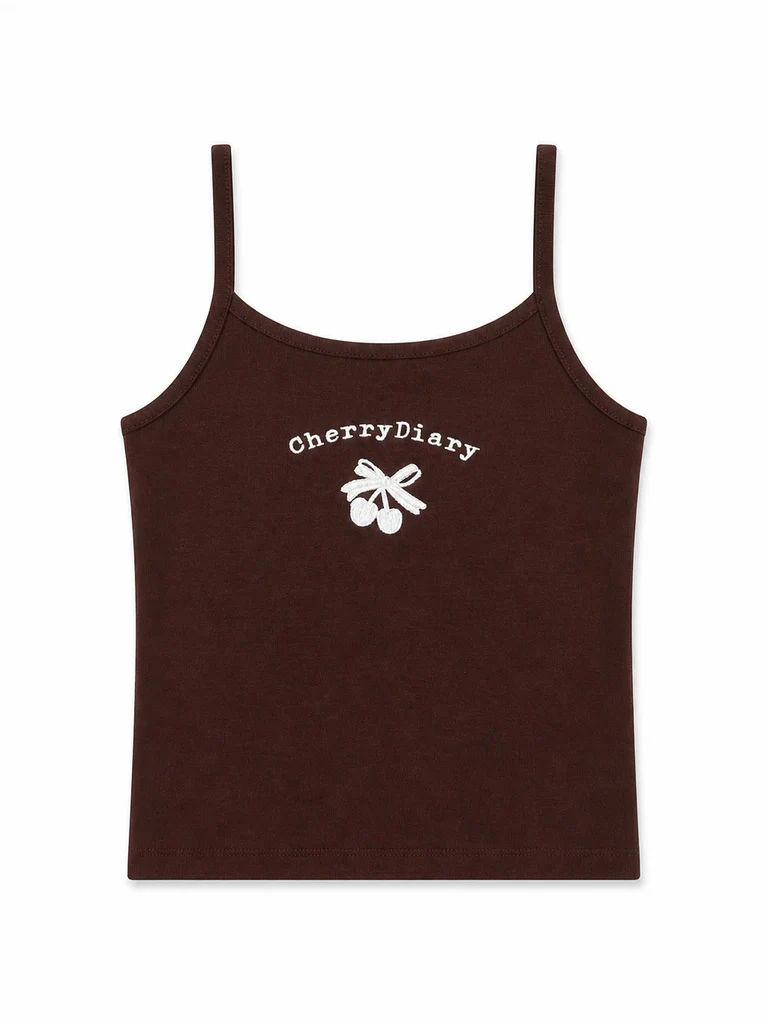 Y&F Kids Girls Brown Graphic Printed Cotton-Blend Top - Image 3