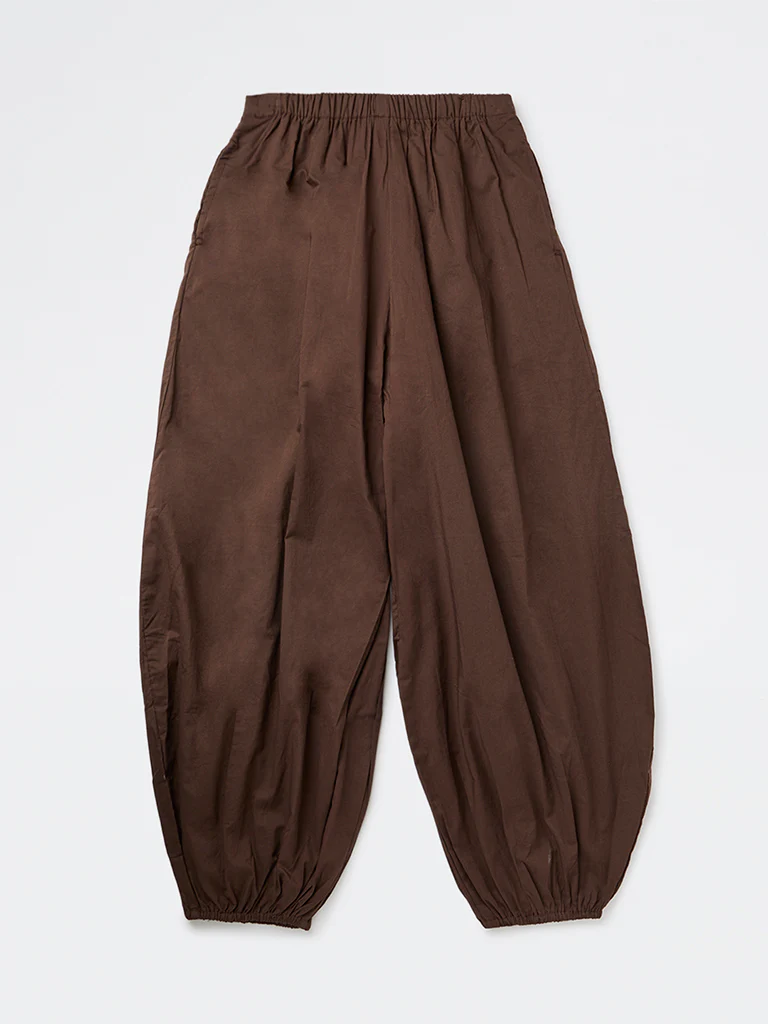Y&F Kids Girls Brown High-Rise Harem Cotton Pants - Image 3
