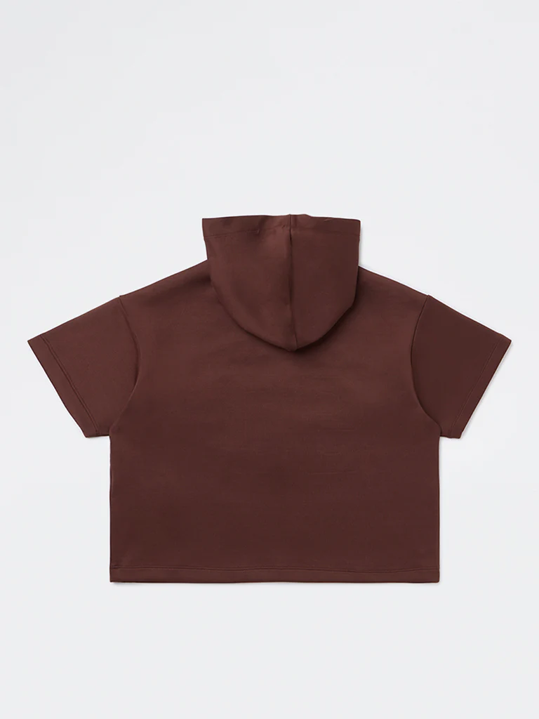 Y&F Kids Girls Brown Text Detailed Hoodie - Image 3