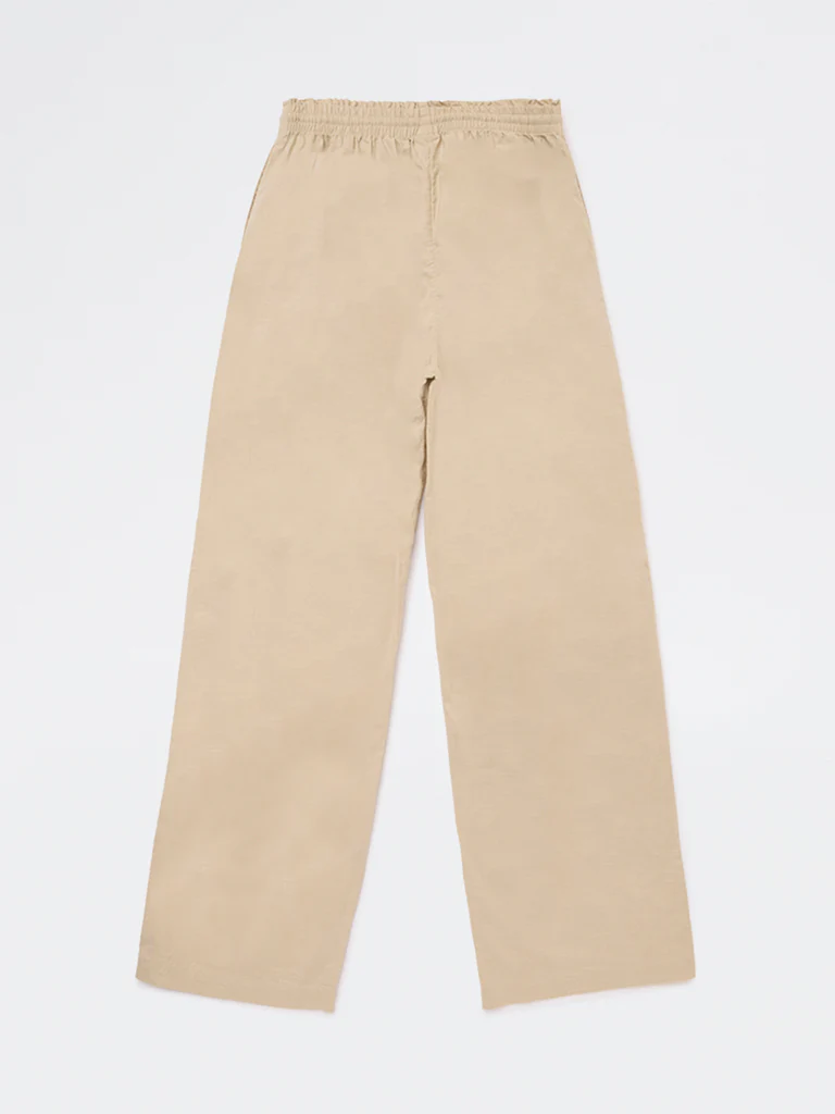 Y&F Kids Girls Cream Mid-Rise Cotton Pants - Image 2