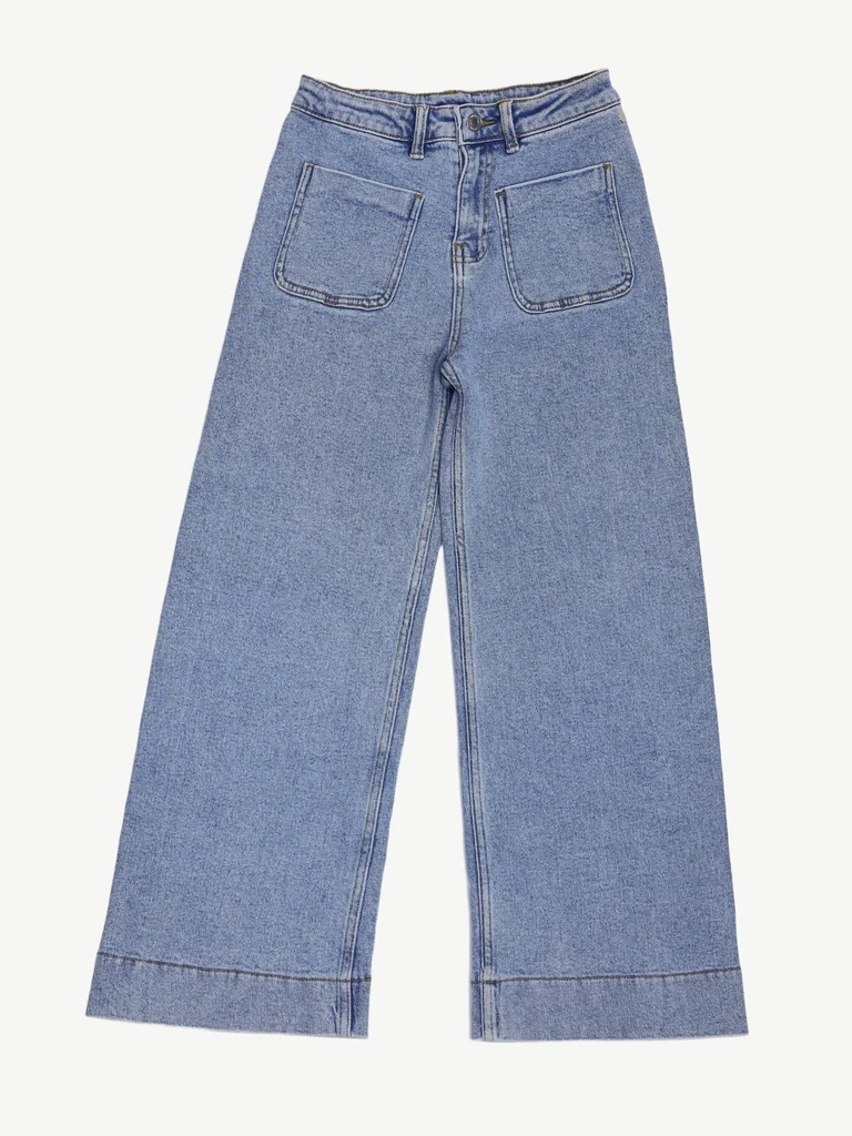 Y&F Kids Girls Light Blue Wide Leg Jeans - Image 3