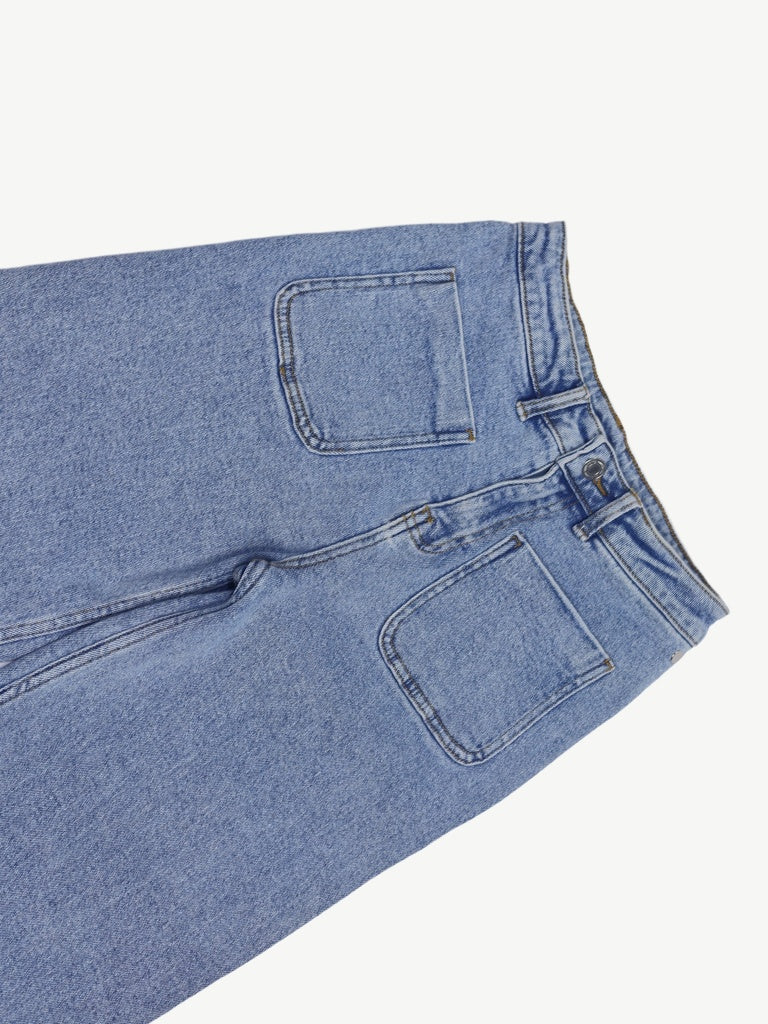 Y&F Kids Girls Light Blue Wide Leg Jeans - Image 5