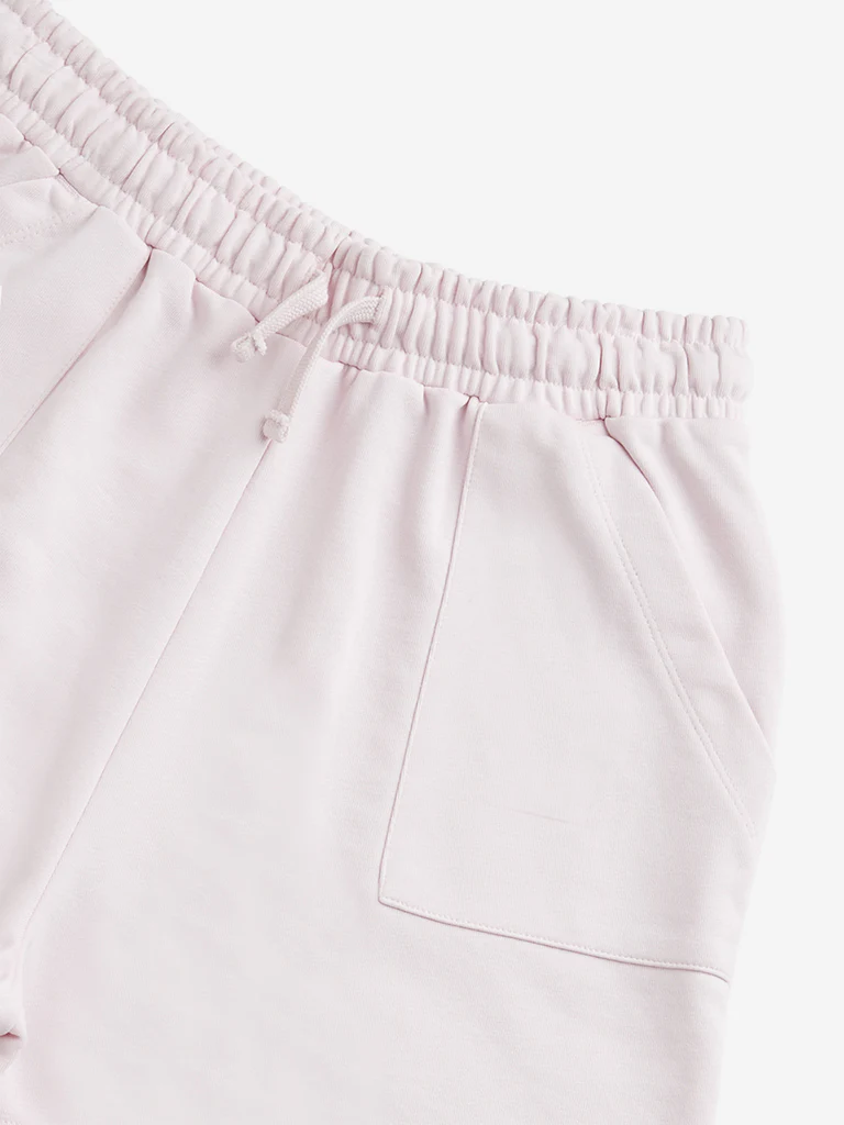 Y&F Kids Girls Pink Mid Rise Cotton Shorts - Image 4