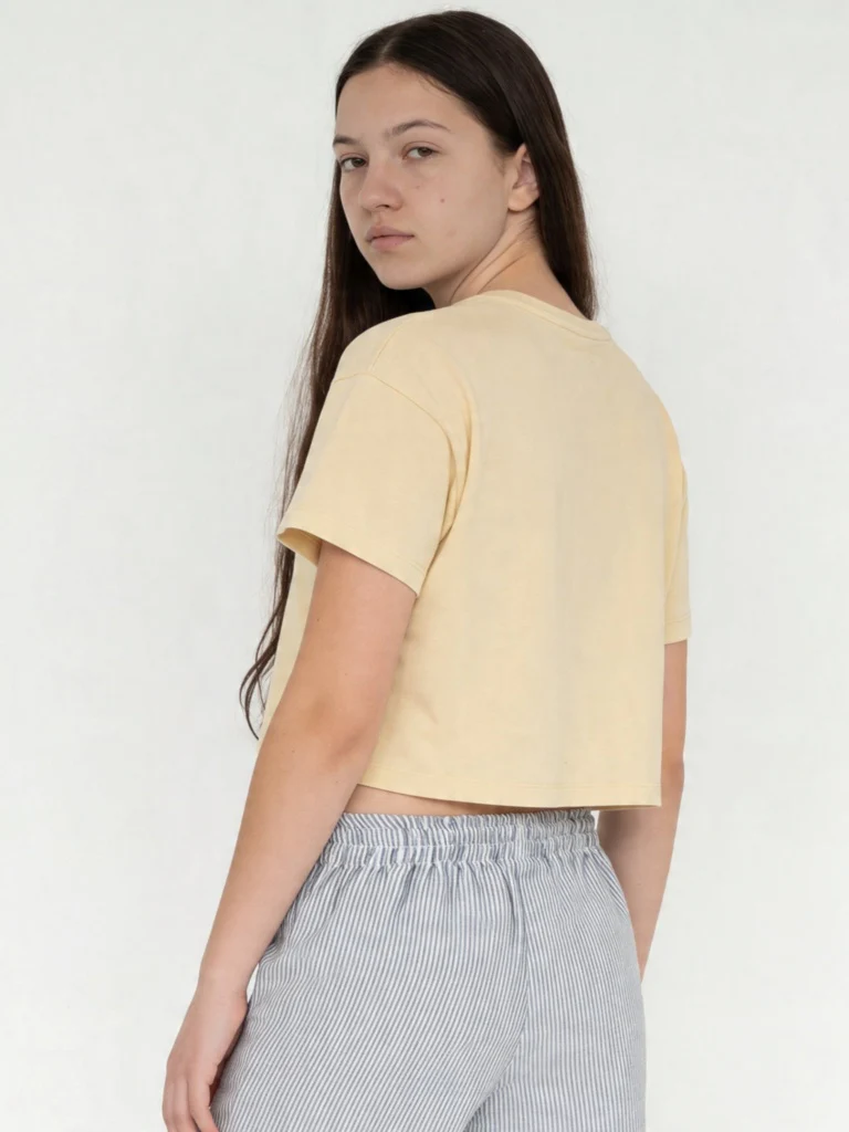 Y&F Kids Girls Yellow Printed Cotton T-Shirt - Image 3