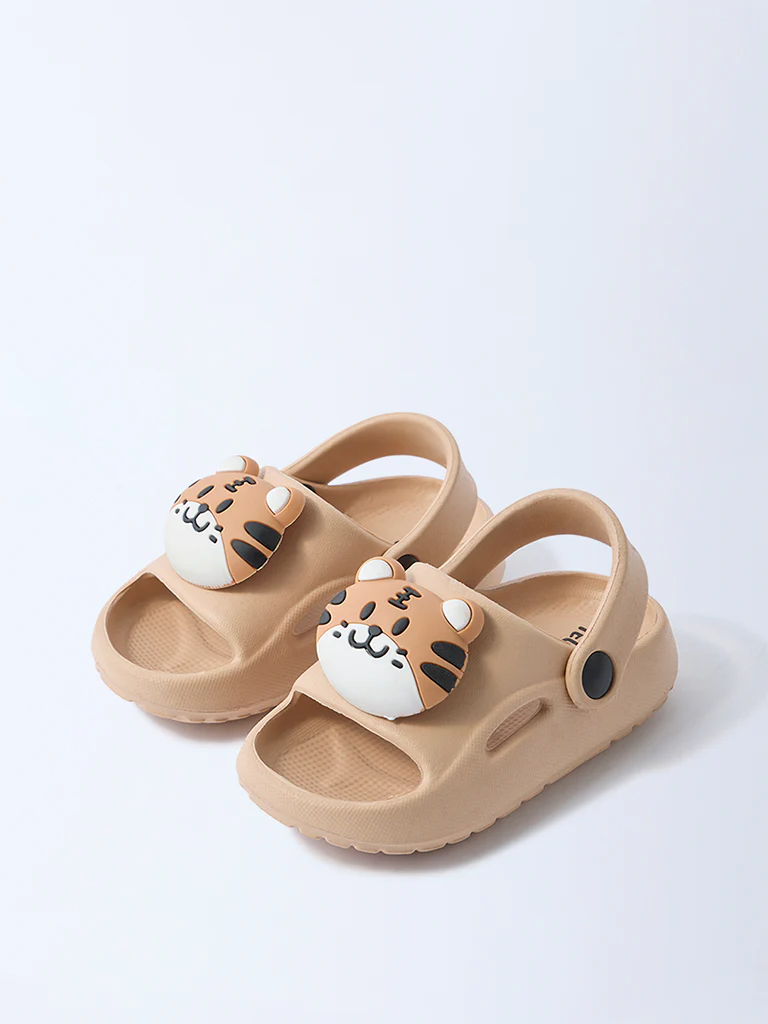 Yellow Beige Tiger-Themed Clogs - Image 2