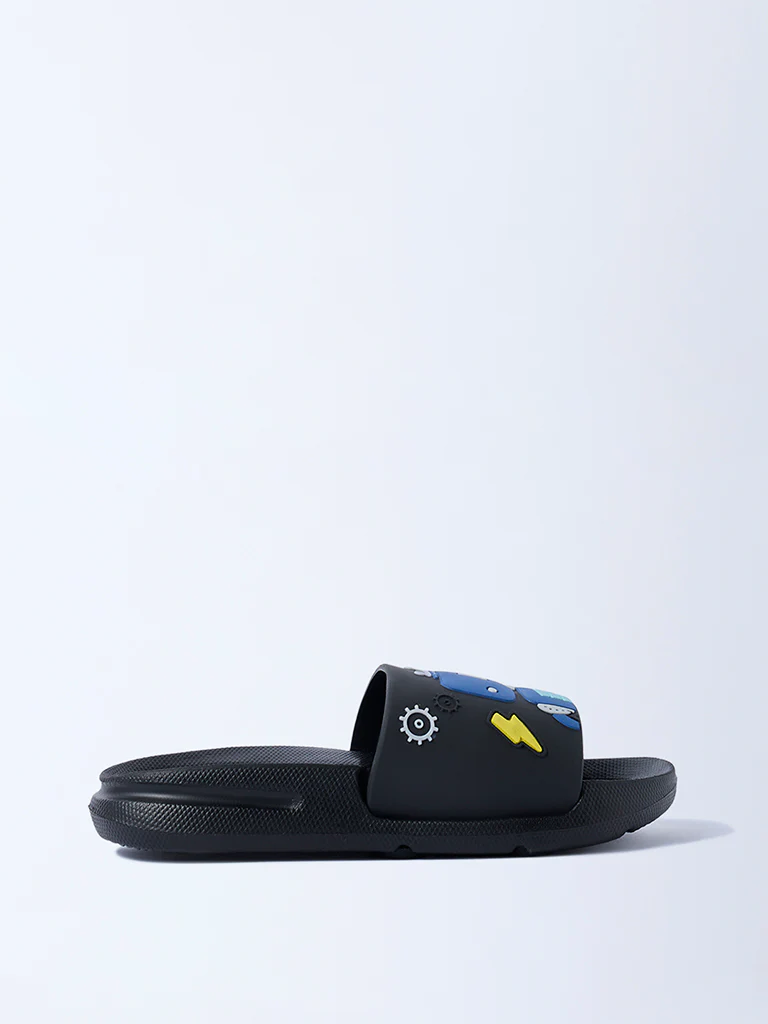 Yellow Black Robot Design Slides