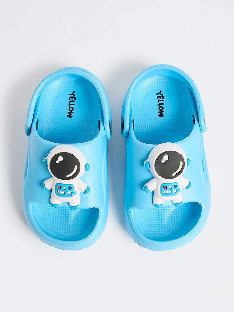 Yellow Blue Applique-Detailed Clogs - Image 2