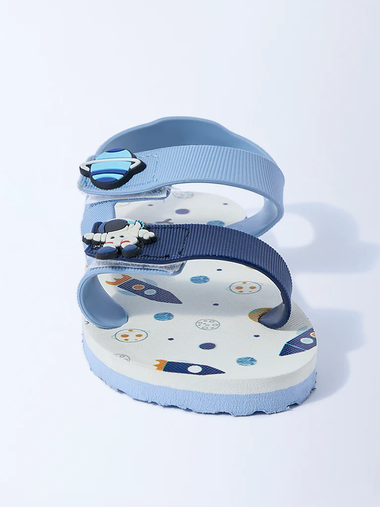 Yellow Blue Space-Inspired Sandals - Image 3