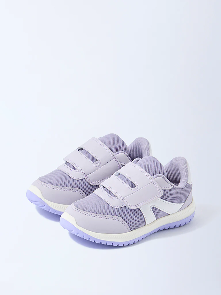 Yellow Lilac Mesh Detailed Sneakers - Image 2