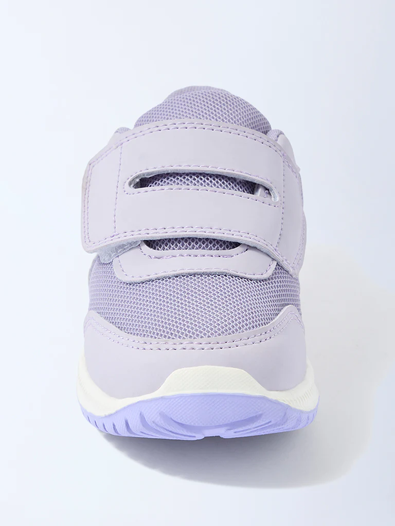 Yellow Lilac Mesh Detailed Sneakers - Image 3