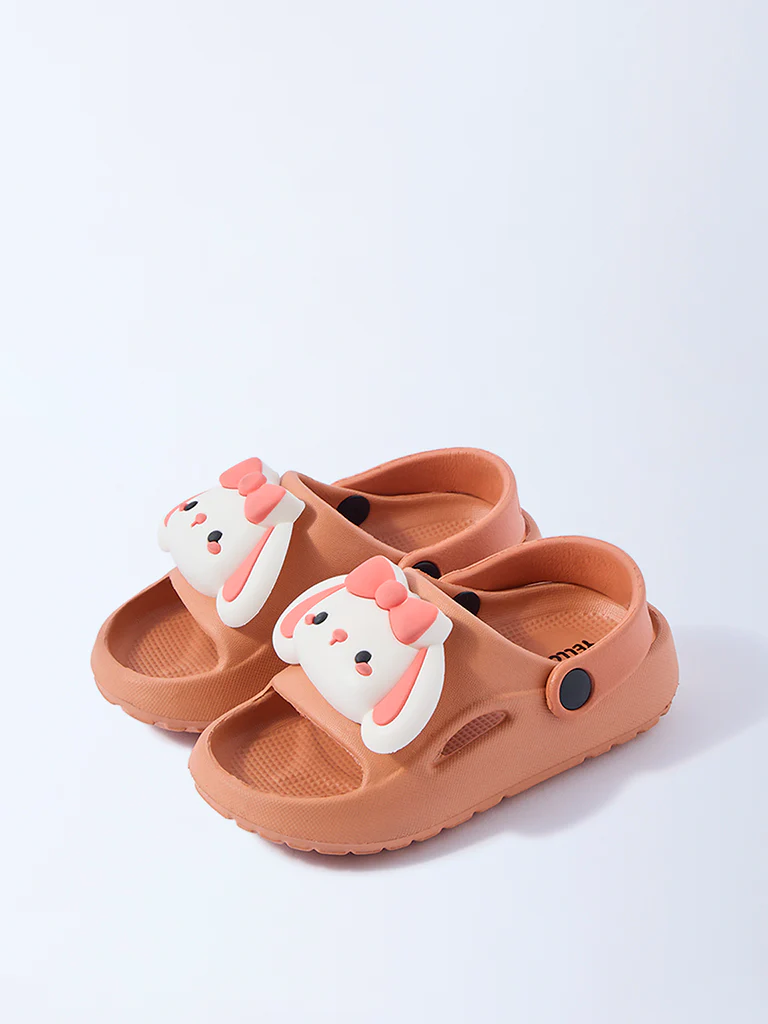 Yellow Peach Applique Detailed Clogs - Image 2