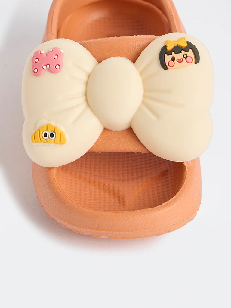 Yellow Peach Bow Detailed Clogs - Image 3