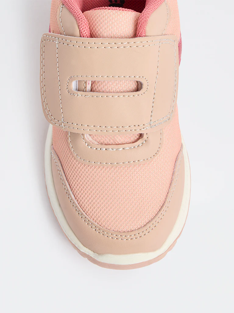 Yellow Pink Mesh Detailed Velcro Sneakers - Image 3