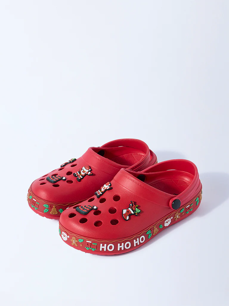 Yellow Red Christmas-Themed Clogs - Image 2