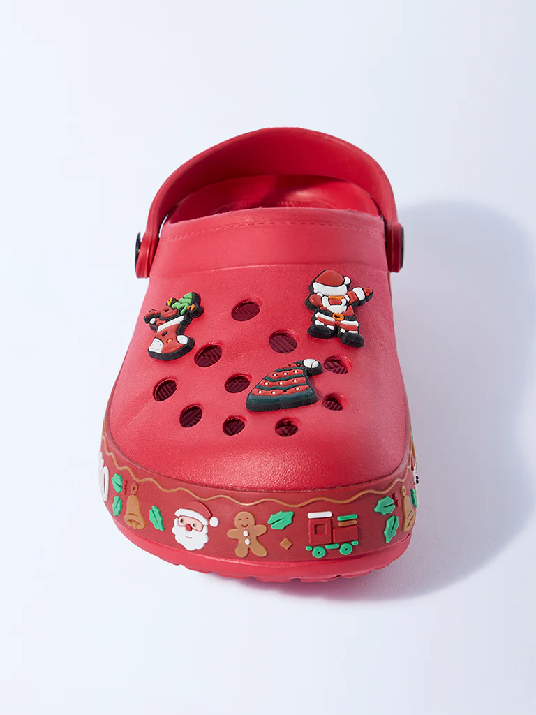 Yellow Red Christmas-Themed Clogs - Image 3
