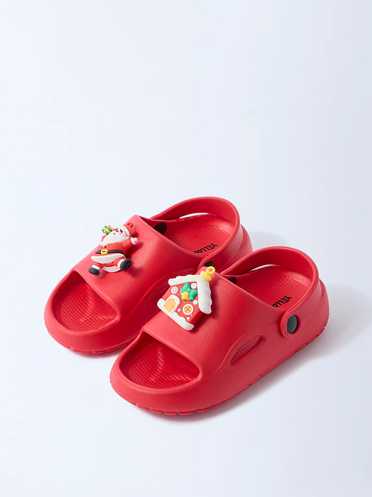 Yellow Red Holiday-Themed Clogs - Image 2