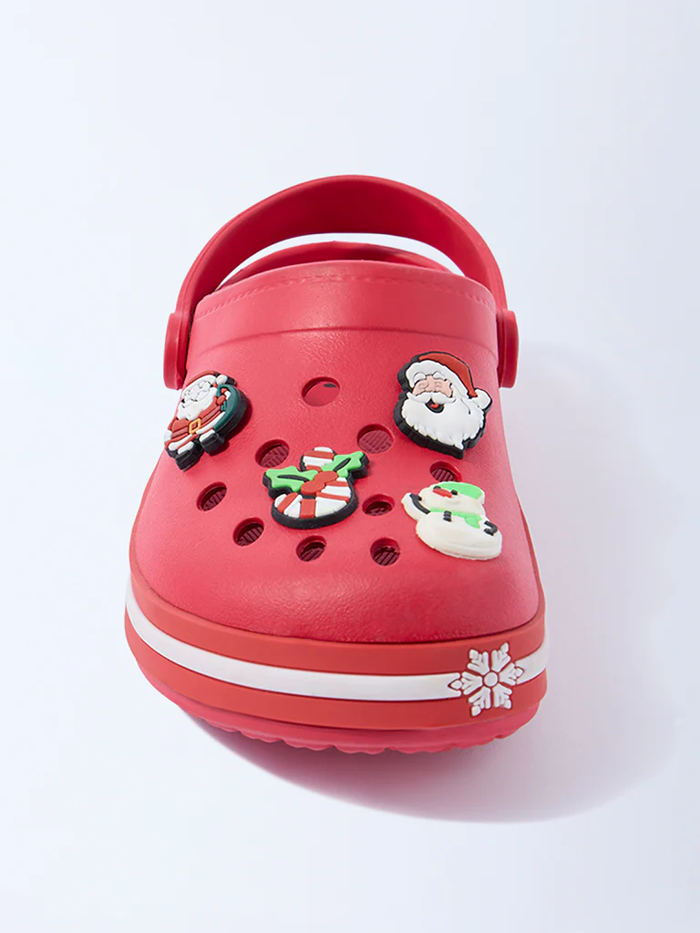 Yellow Red Winter-Themed Clogs - Image 3