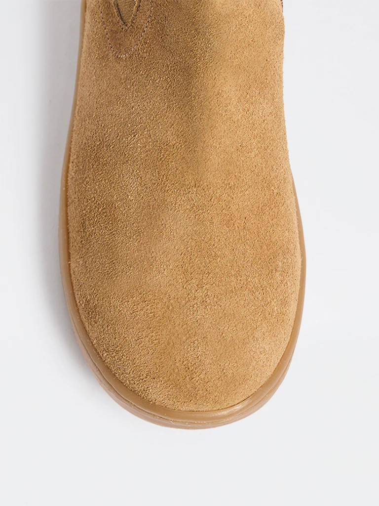 Yellow Tan Suede Boots - Image 3
