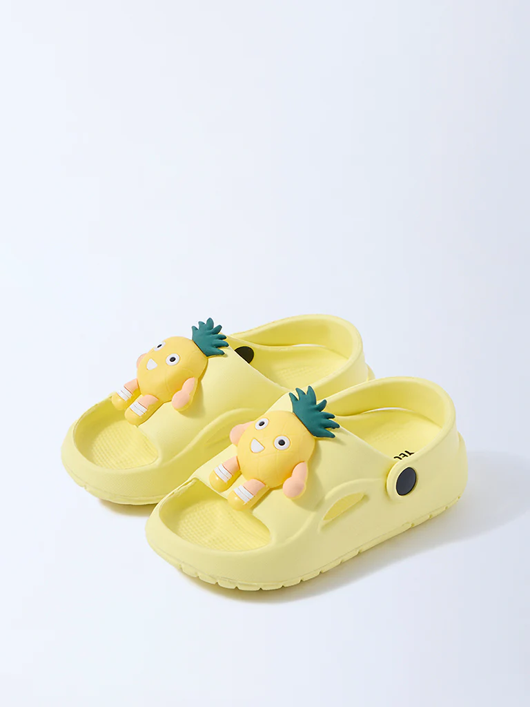 Yellow Yellow Applique Detailed Clogs - Image 2