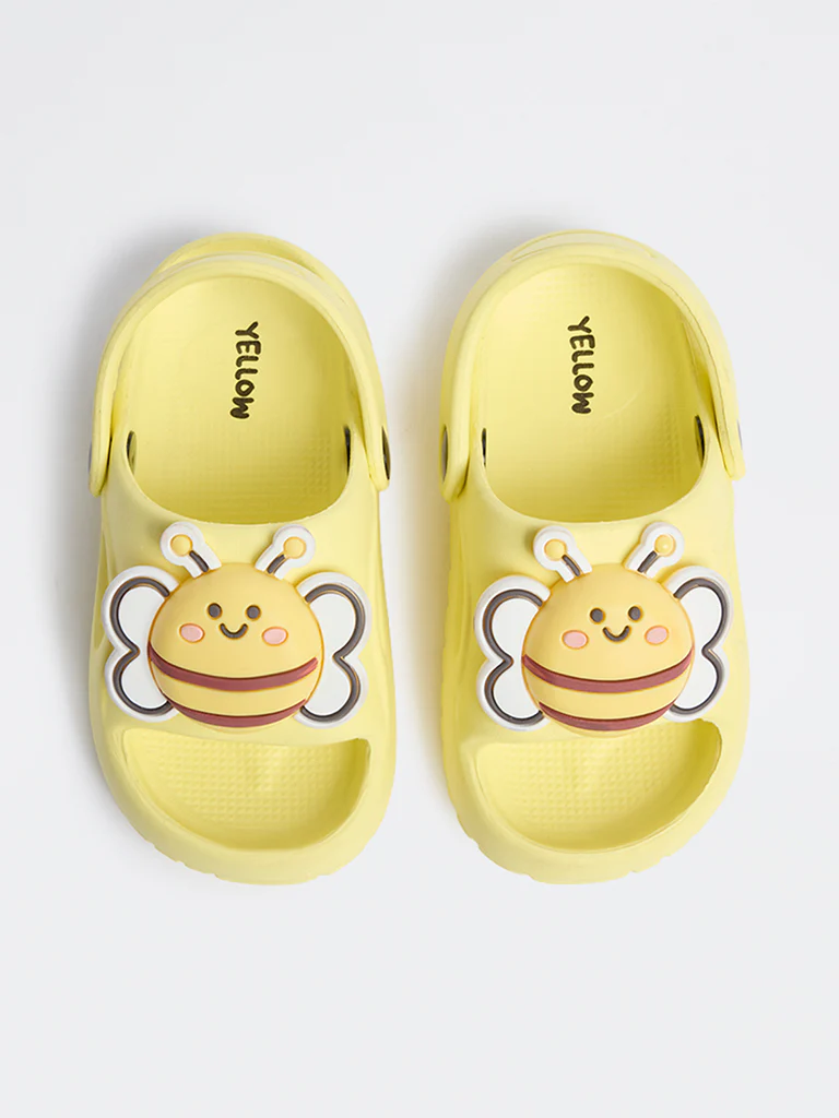Yellow Yellow Bee-Detailed Clogs - Image 2