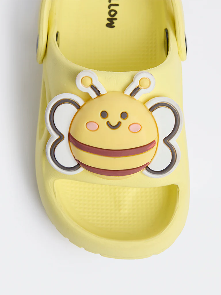 Yellow Yellow Bee-Detailed Clogs - Image 3