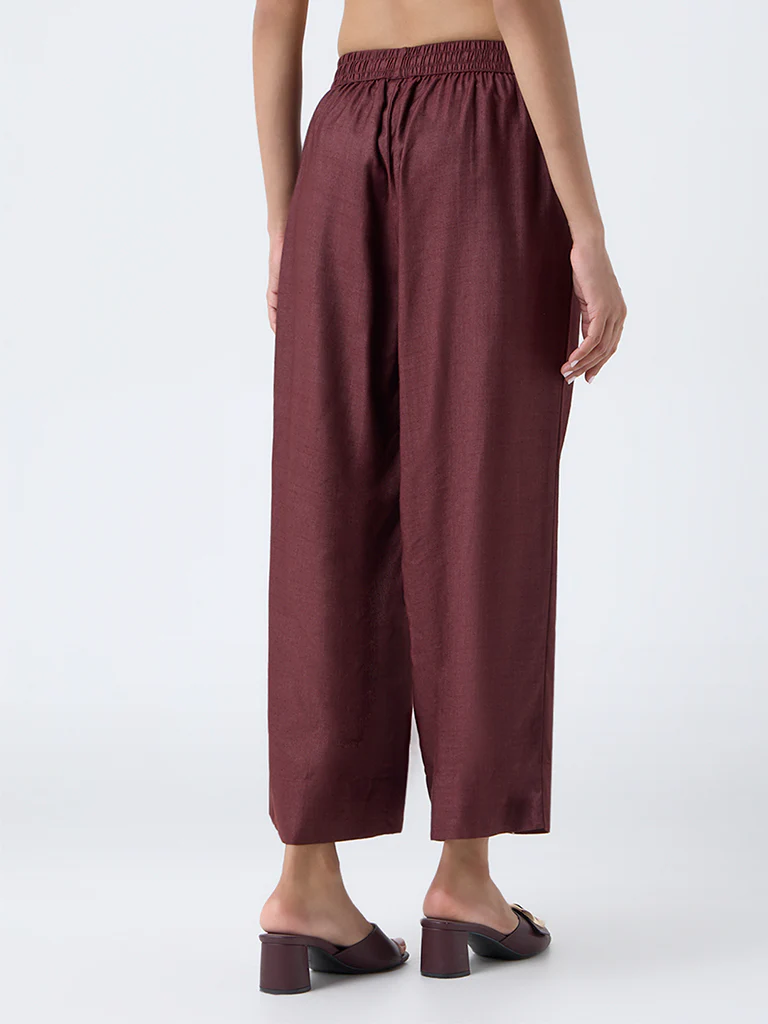 Zuba Brown Solid Pants - Image 4
