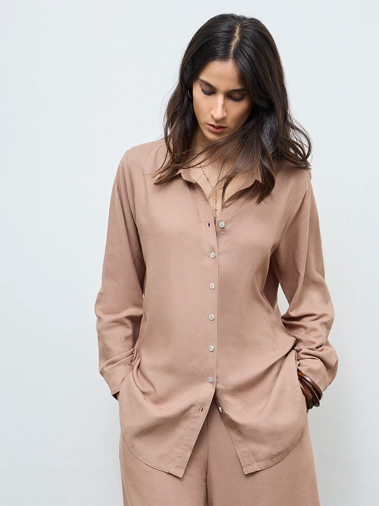 Zuba Brown Solid Tunic - Image 2