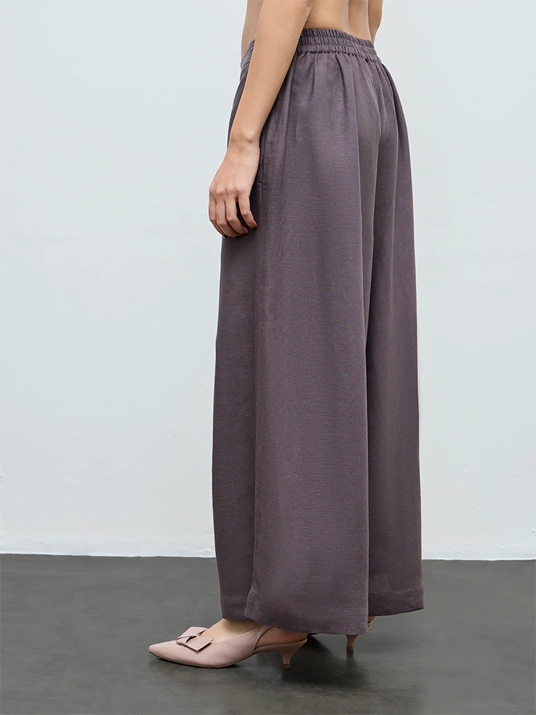 Zuba Charcoal Solid Pants - Image 4